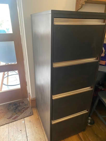 Photo of free Wooden 4-drawer filing cabinet (Feltham TW13) #1