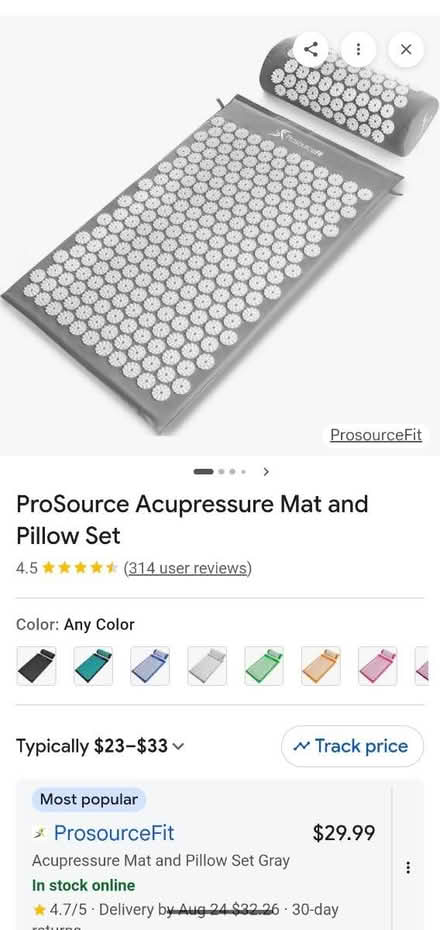 Photo of free ProsourceFit Acupressure Mat Pillow (Fanwood) #2