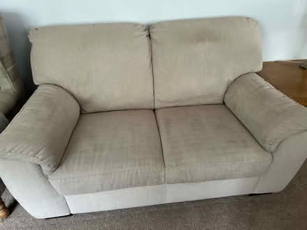 Photo of free 2 seater beige sofa (Colchester CO4) #3