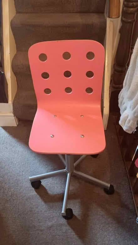 Photo of free Child's pink IKEA desk chair (Walkley S6) #1