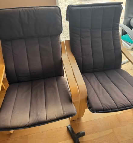 Photo of free Two Ikea Poang Chairs (Solihull Bentley Heath) #1