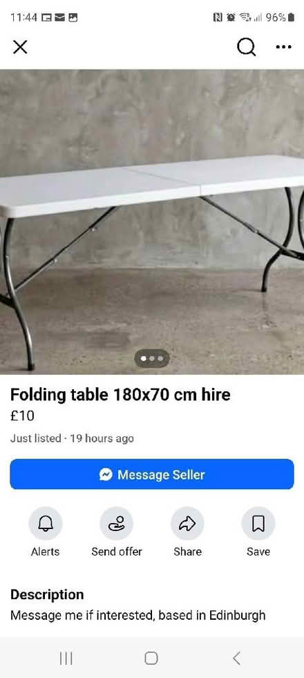 Photo of plastic folding table (Fowlis Wester PH7) #2