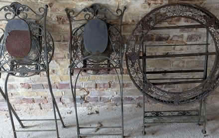 Photo of free Iron garden table and two iron chairs (Temple Fortune NW11) #1