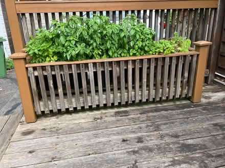 Photo of free 2 large wooden exterior planters (Huron and Wellington) #3
