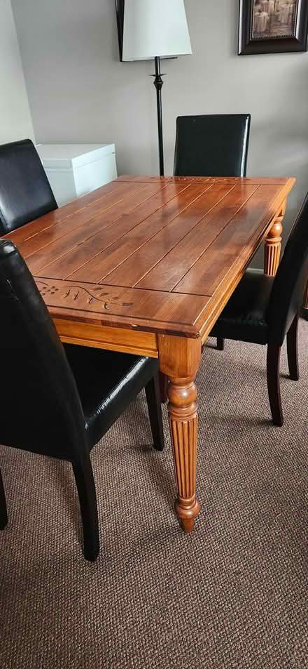 Photo of free Solid Oak Dining RoomTable 4 chairs (Kitchener) #1
