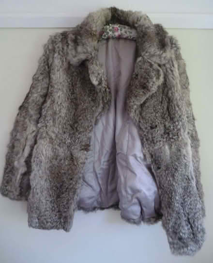 Photo of free Vintage rabbit real fur coat size 12 grey (Knaphill GU21) #1