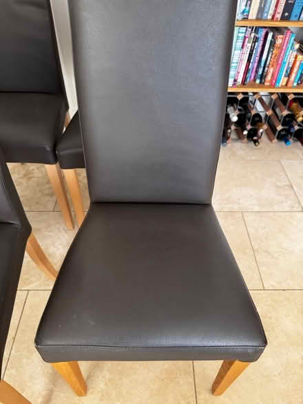Photo of free 6 M&S Leather Dining Chairs (Melbourne, Derbyshire DE73) #2