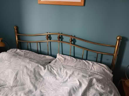 Photo of free Brass coloured headboard (Ellesmere SY12) #1