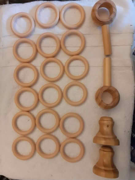 Photo of free Curtain rings plus pole end stopper (Birmingham City Centre B1) #1