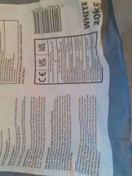 Photo of free Tiling and floor adhesive (Birmingham City Centre B1) #3