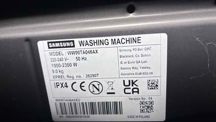 Photo of free Washing machine samsung (Albert Road N22) #2