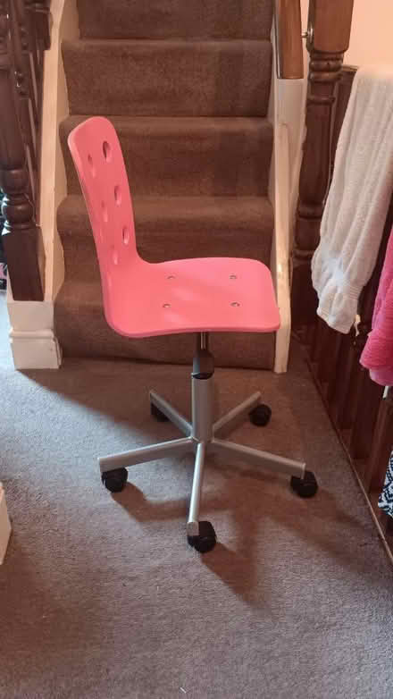 Photo of free Child's pink IKEA desk chair (Walkley S6) #2