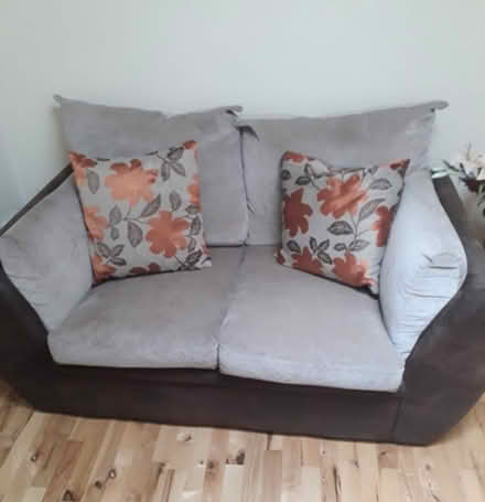 Photo of free 2 seater sofa suede (kingswood heights tallaght) #1