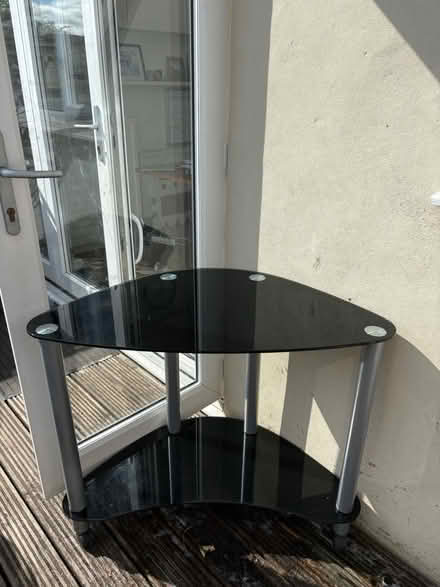 Photo of free Black glass corner desk (Oxford OX3) #1