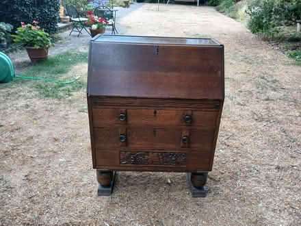 Photo of free Old Oak Desk (Hertford SG13) #1