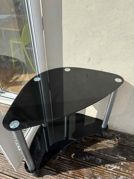 Photo of free Black glass corner desk (Oxford OX3) #2