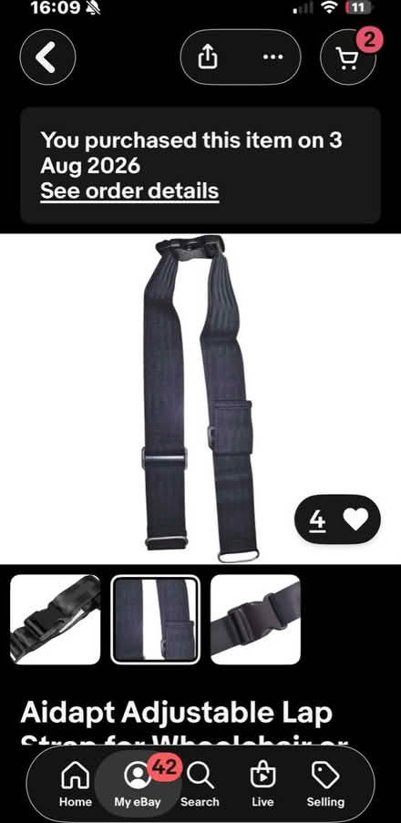 Photo of free Aidapt Adjustable Lap Strap (East Acton W3) #2