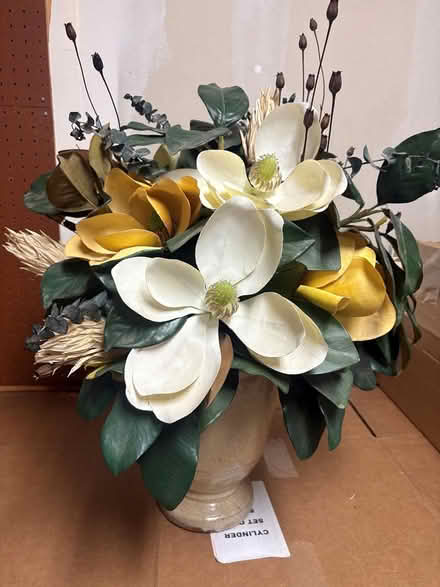 Photo of free Artificial Flowers in Ceramic Vase (Los Altos Grant and Fremont) #1
