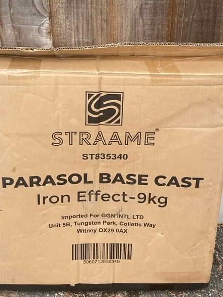 Photo of free Brand new parasol base (Golborne WA3) #1