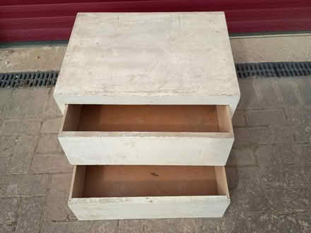 Photo of free Two Drawer White Wood Unit (Shefford SG17) #3