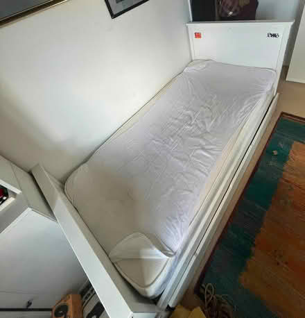 Photo of free Single bed frame, mattress & drawer (Maldon CM9) #2
