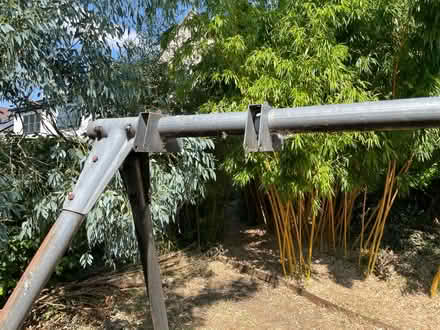Photo of free Large steel swing frame (TP triple) (Stroud, Cainscross Road GL5) #2