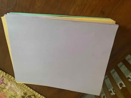 Photo of free Stack of blank colored paper (Oakland Piedmont Ave) #1