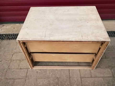 Photo of free Two Drawer White Wood Unit (Shefford SG17) #2
