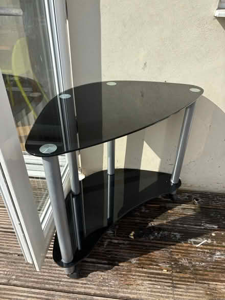Photo of free Black glass corner desk (Oxford OX3) #4