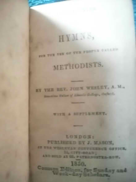 Photo of free Old Methodist Hymn book (Worcester) #1