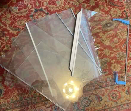Photo of free 8 glass fridge shelves: cold frame (N8) #1
