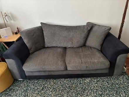 Photo of free Navy grey sofa (Stump Cross HX3) #2