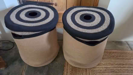 Photo of free Ikea Mavinn laundry basket Jute/Cotton (Ravenstonedale CA17) #1