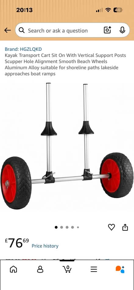 Photo of Kayak wheels (North Bersted PO22) #1