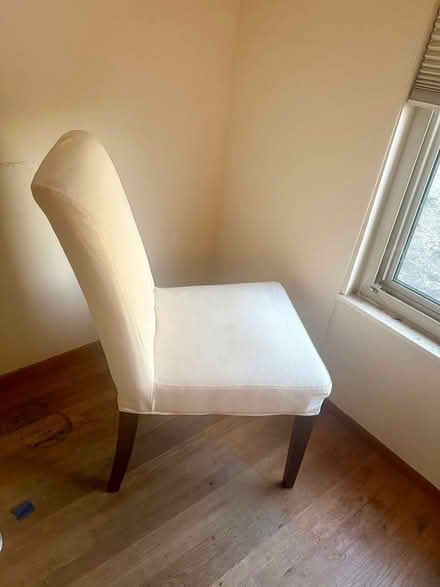 Photo of free Four matching elegant, white chairs (Near the Cupertino Library) #1