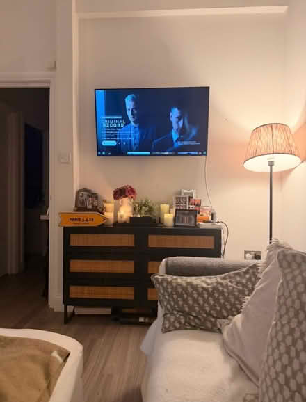 Photo of free Ratten & black chest of drawers (W9) #1