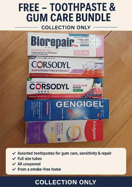 Photo of free 5 Assorted gum and sensitivity toothpastes (Hampden Park BN22) #1