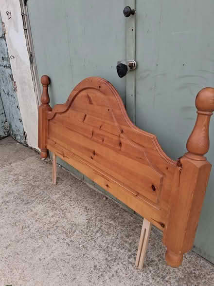 Photo of free Antique pine headboard (PE120EE Spalding) #1