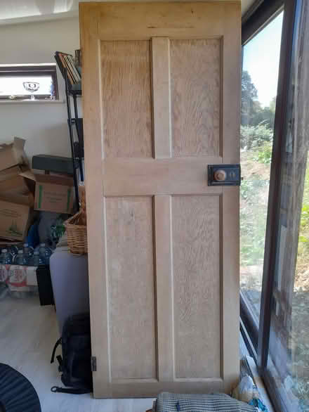 Photo of free 2 Victorian 4-panel (pitch?) pine doors (Mariansleigh EX36) #2