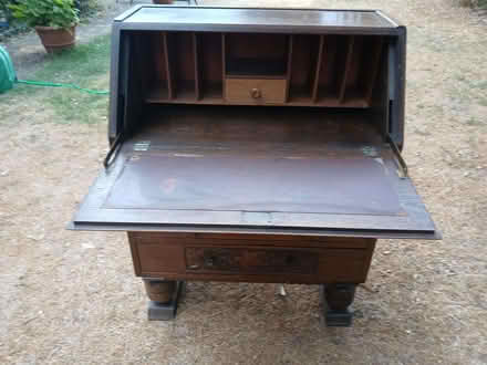Photo of free Old Oak Desk (Hertford SG13) #2