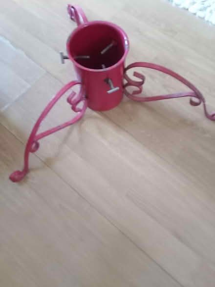 Photo of free Christmas tree stand in red (Folksworth PE3) #1