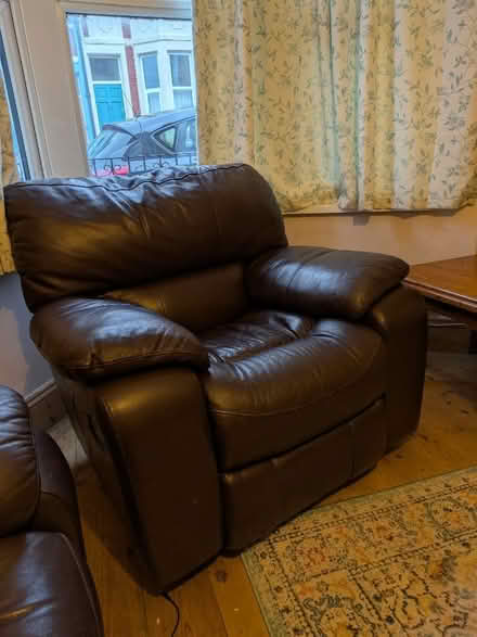 Photo of free Large leather reclining armchair (Montpelier BS6) #1