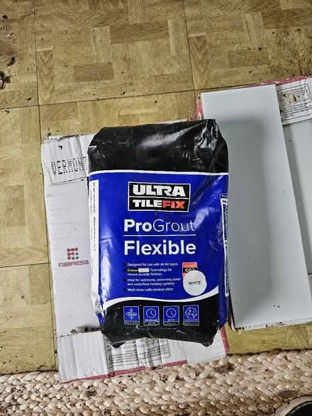 Photo of free Ceramic wall tiles, boxed and grout. New. (Batford AL4) #3