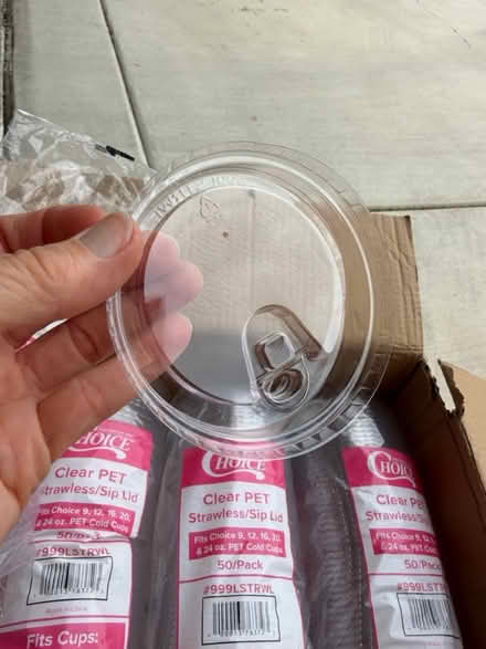 Photo of free 980 Clear Plastic Cold Cup Lids (Darien - near 75th x Cass Ave.) #3