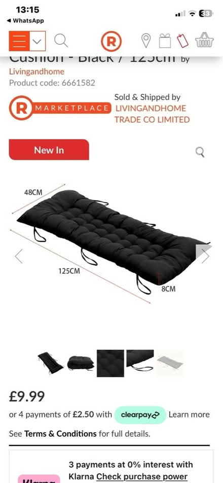 Photo of free 2x garden bench cushions (Godley SK14) #1