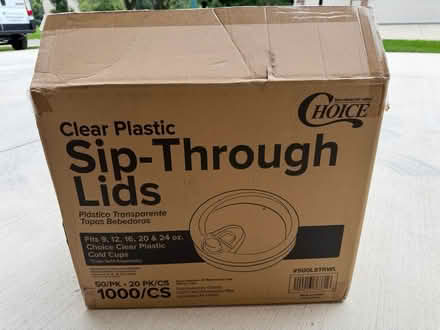 Photo of free 980 Clear Plastic Cold Cup Lids (Darien - near 75th x Cass Ave.) #1