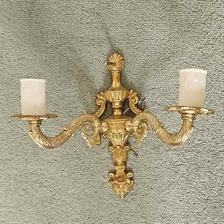 Photo of free Brass two candle wall light (Elmstead BR7) #1