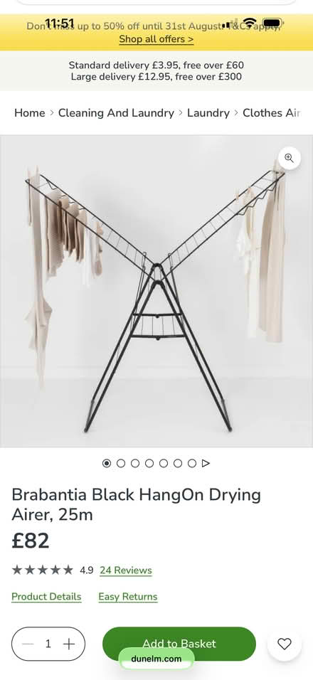 Photo of free Large airer (Hutton BS24) #1