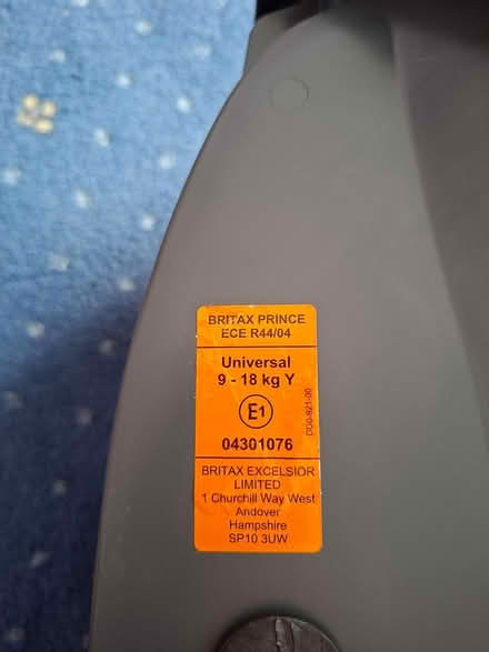 Photo of free Car seat (Moulsham Lodge CM2) #2