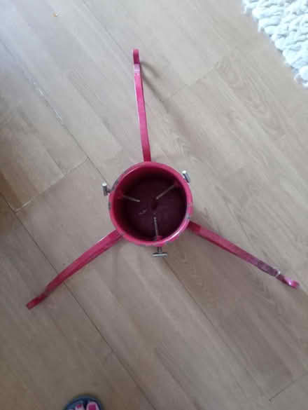 Photo of free Christmas tree stand in red (Folksworth PE3) #2